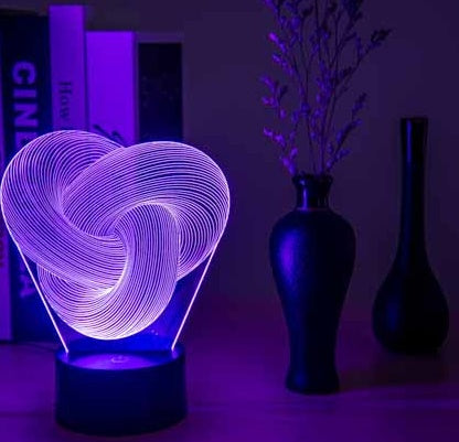 Twist Abstract LED 3D Night