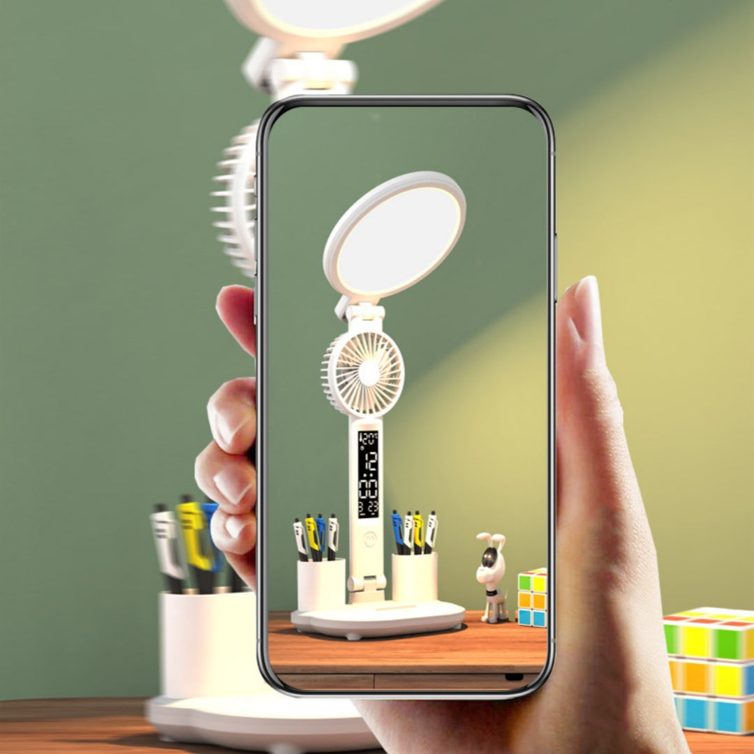 LED Clock Table Lamp USB