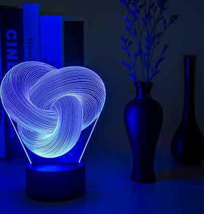 Twist Abstract LED 3D Night