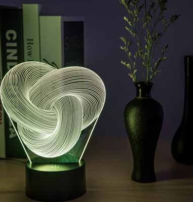 Twist Abstract LED 3D Night