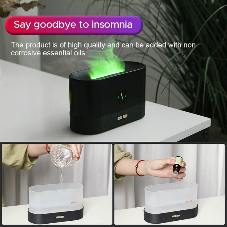 USB Ultrasonic Flame Humidifier Led