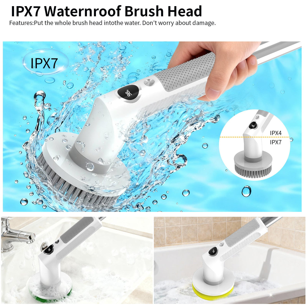 Multi-functional Extendable Long-handled Cleaning Brush
