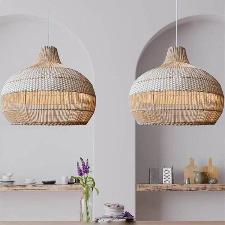 Rattan Living Room Chandelier Pastoral