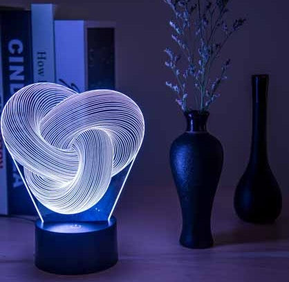 Twist Abstract LED 3D Night