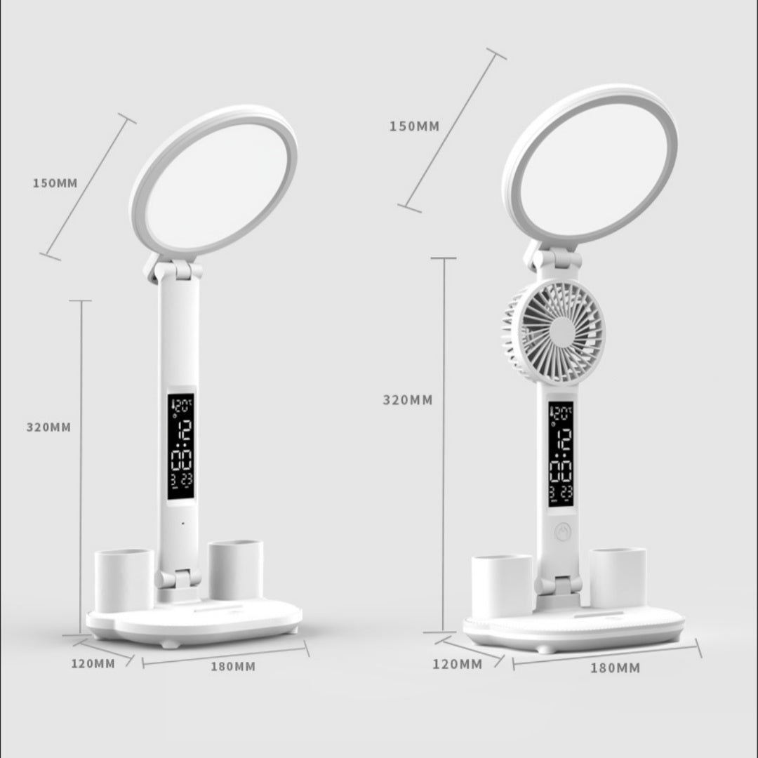 LED Clock Table Lamp USB