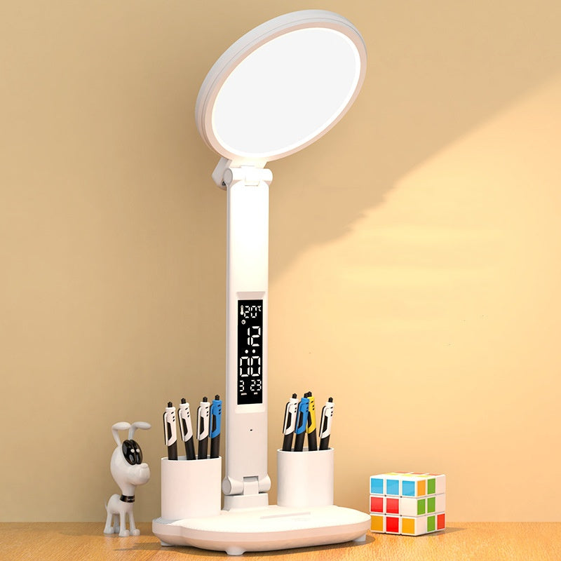 LED Clock Table Lamp USB