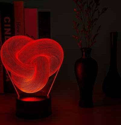 Twist Abstract LED 3D Night