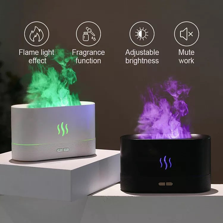 USB Ultrasonic Flame Humidifier Led
